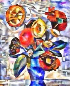 大きな花の花束、2017、